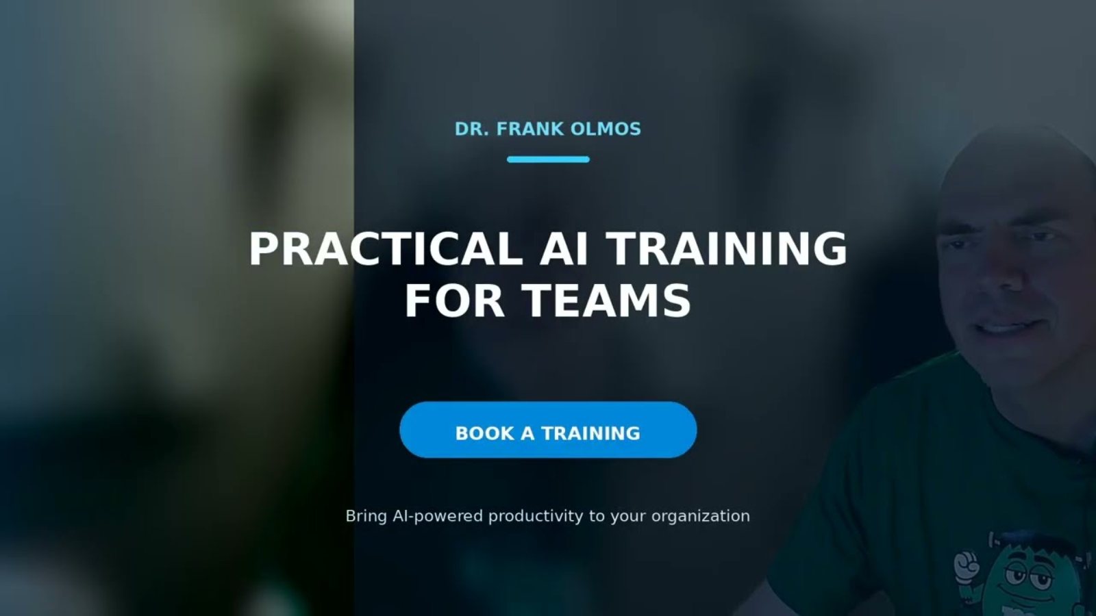 Dr. Frank Olmos teaching an AI training session